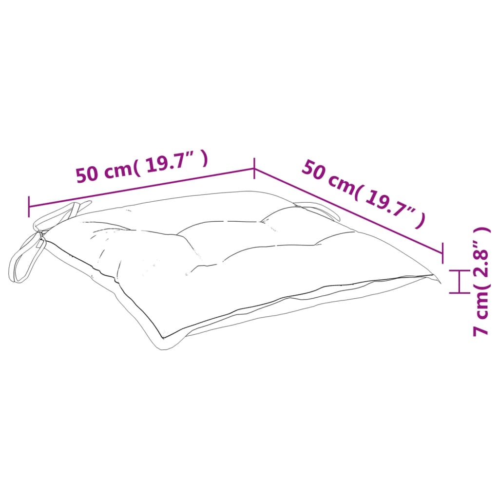 Cuscini per Sedia 6 pz Verdi 50x50x7 cm Tessuto Oxford