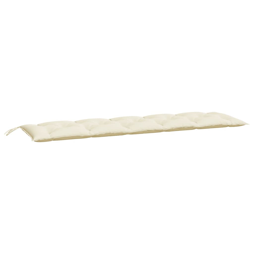 Cuscino per Panca Bianco Crema 180x50x7 cm in Tessuto Oxford