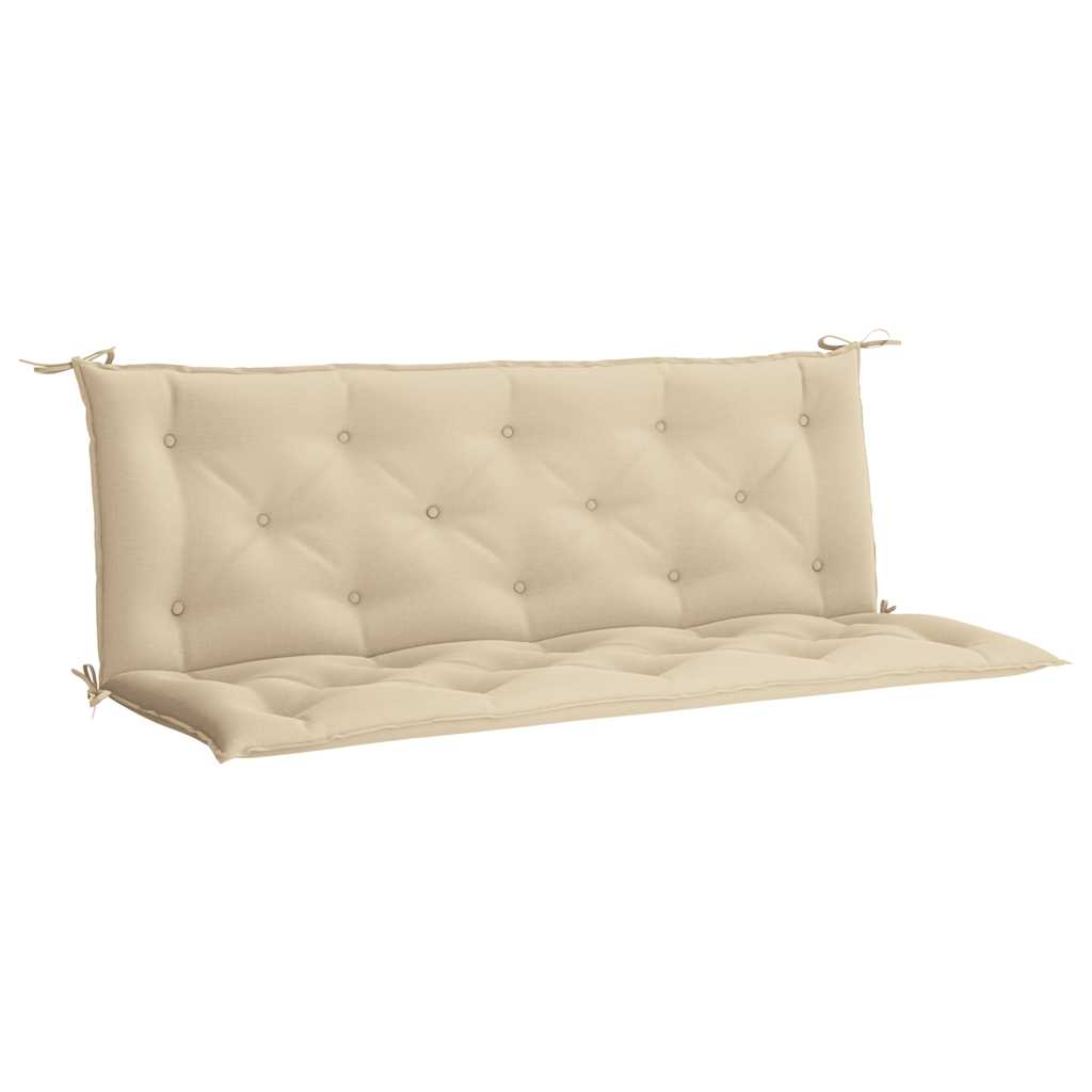Cuscini Panca da Giardino 2pz Beige 150x50x7 cm Tessuto Oxford