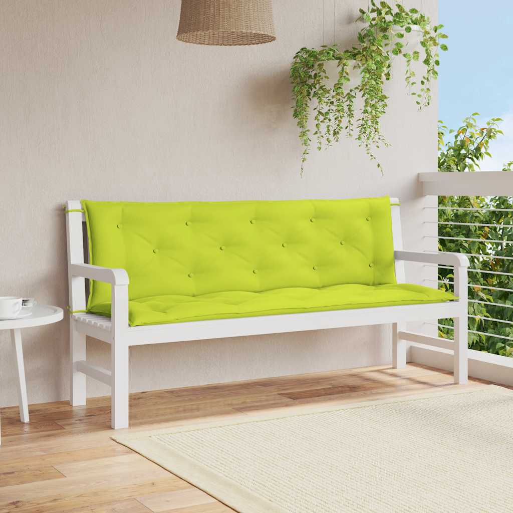 Cuscino per Panca Verde Intenso 150x(50+50)x7cm Tessuto Oxford