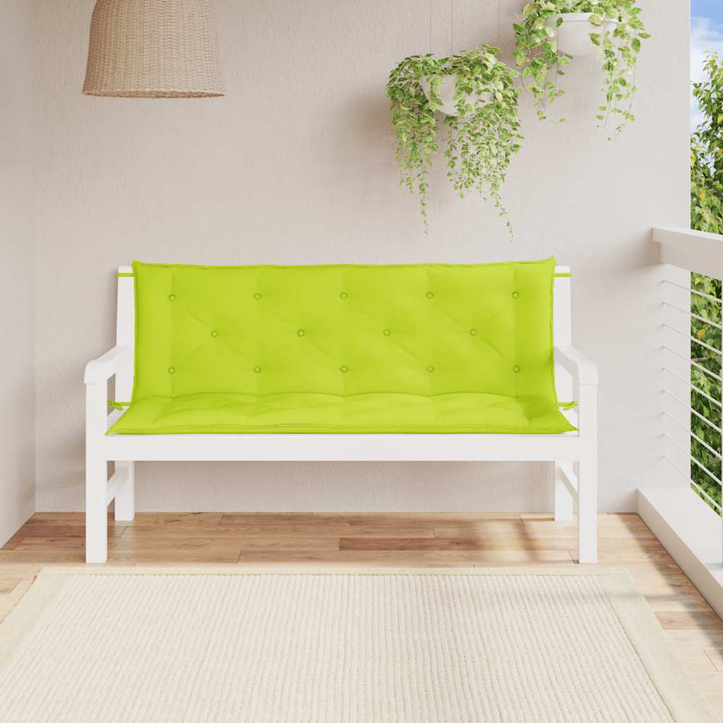 Cuscino per Panca Verde Intenso 150x(50+50)x7cm Tessuto Oxford