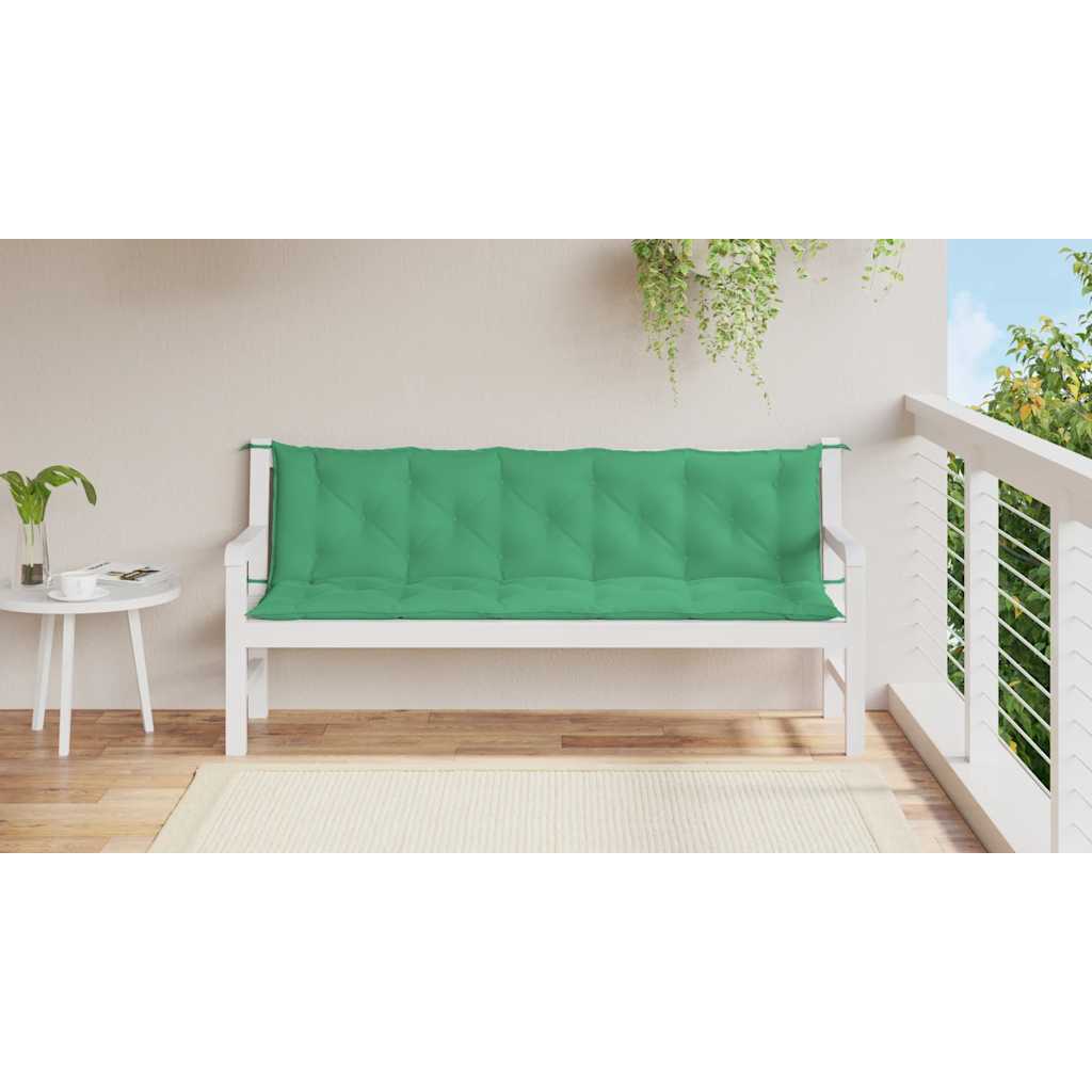 Cuscino per Panca Verde 180x(50+50)x7 cm in Tessuto Oxford