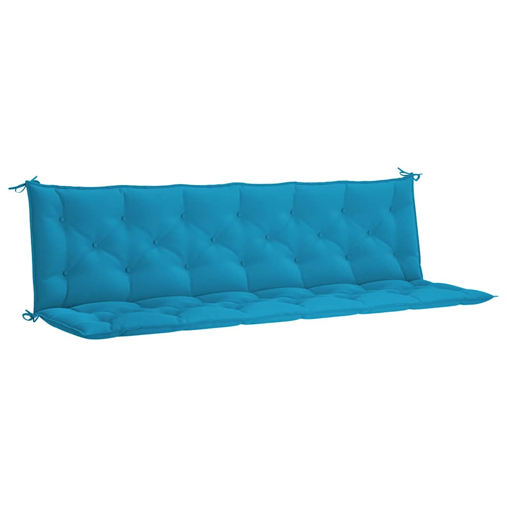 Cuscini per Panca 2 pz Azzurri 200x50x7 cm in Tessuto Oxford