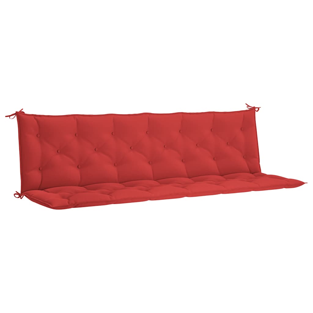 Cuscini per Panca 2 pz Rossi 200x50x7 cm in Tessuto Oxford