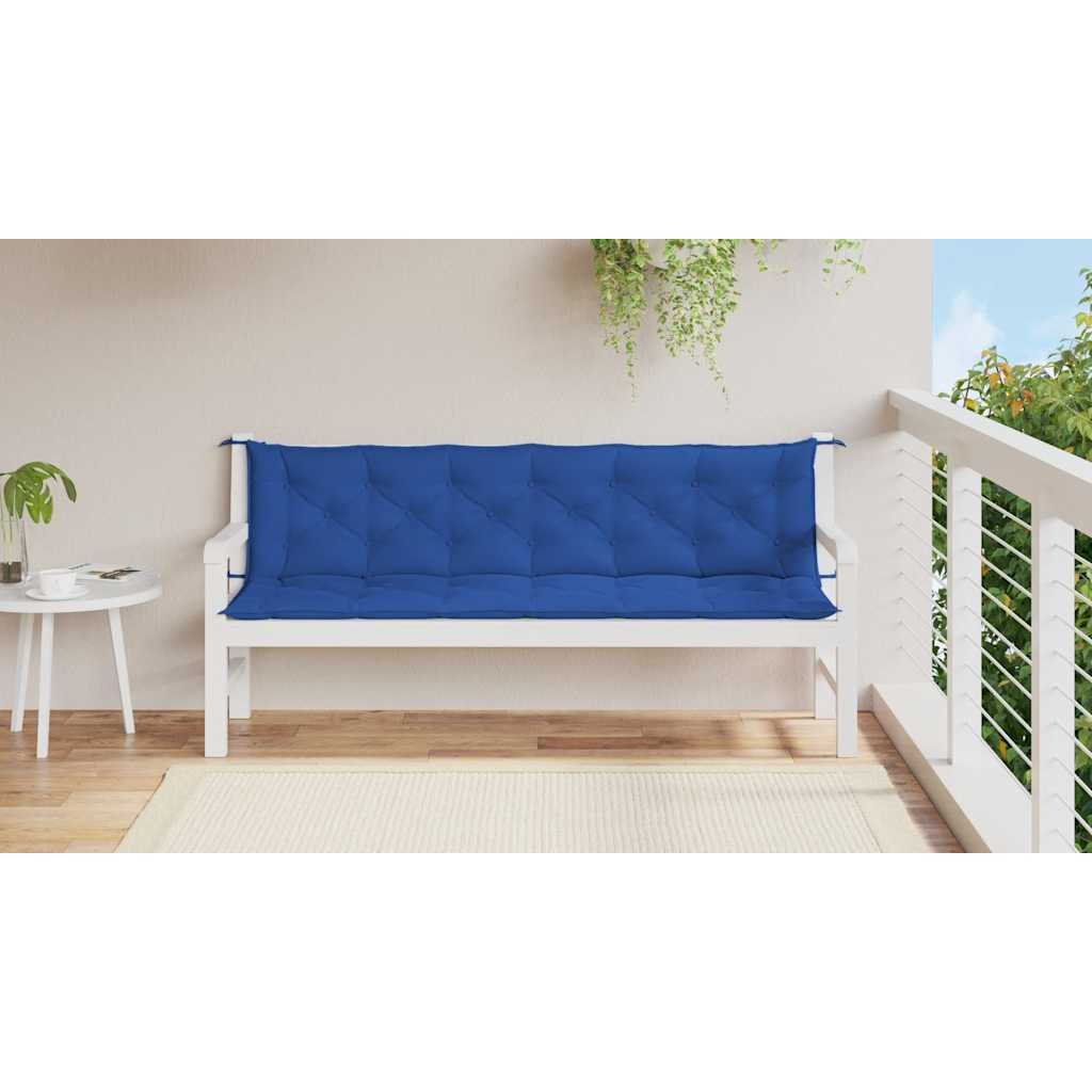 Cuscino per Panca Blu 200x(50+50)x7 cm in Tessuto Oxford