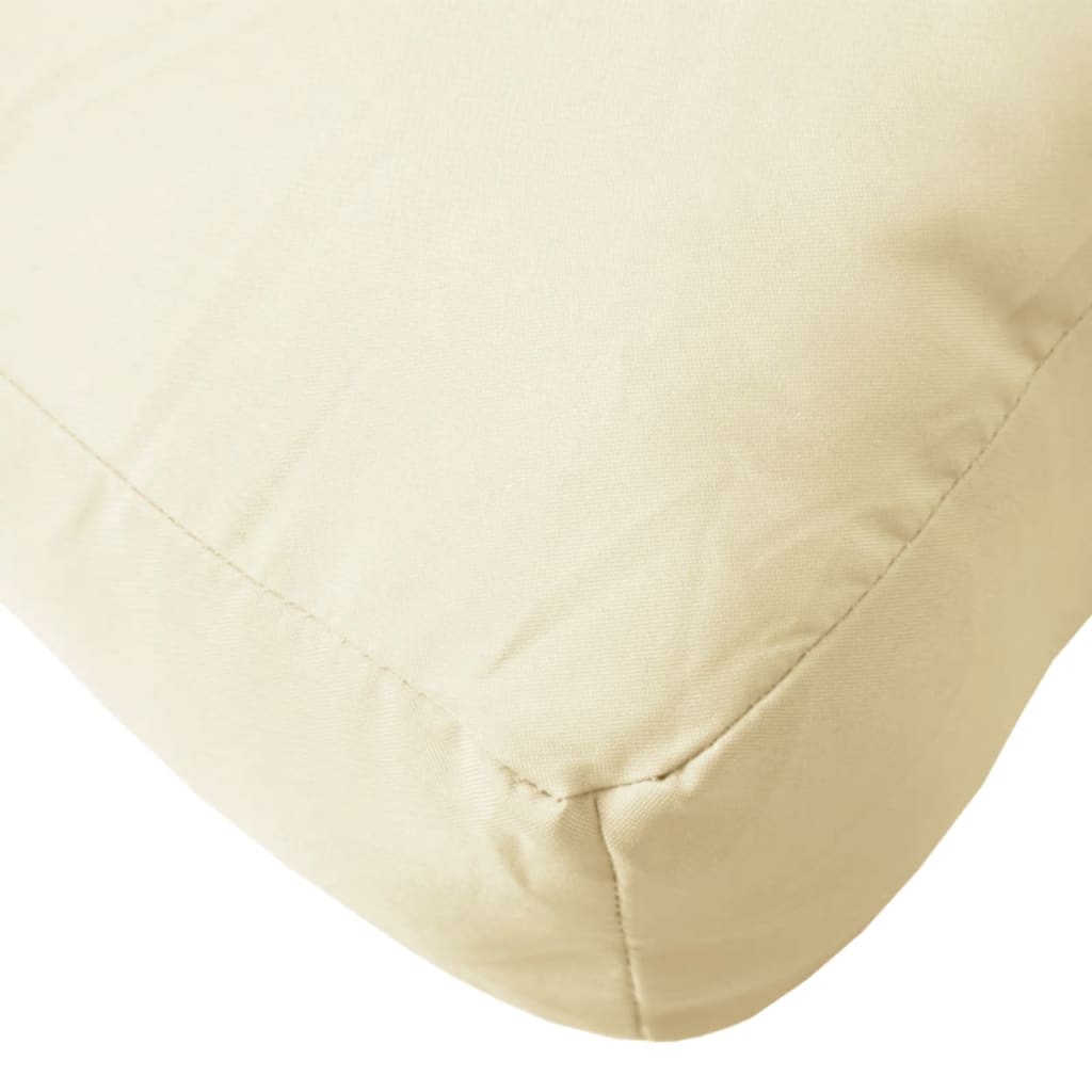 Cuscino per Pallet Crema 60x60x6 cm in Tessuto
