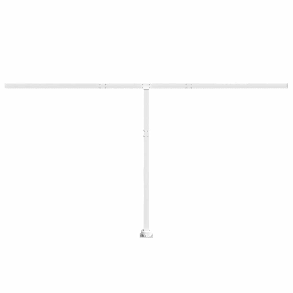 Set Pali per Tenda da Sole Bianco 450x245 cm Ferro
