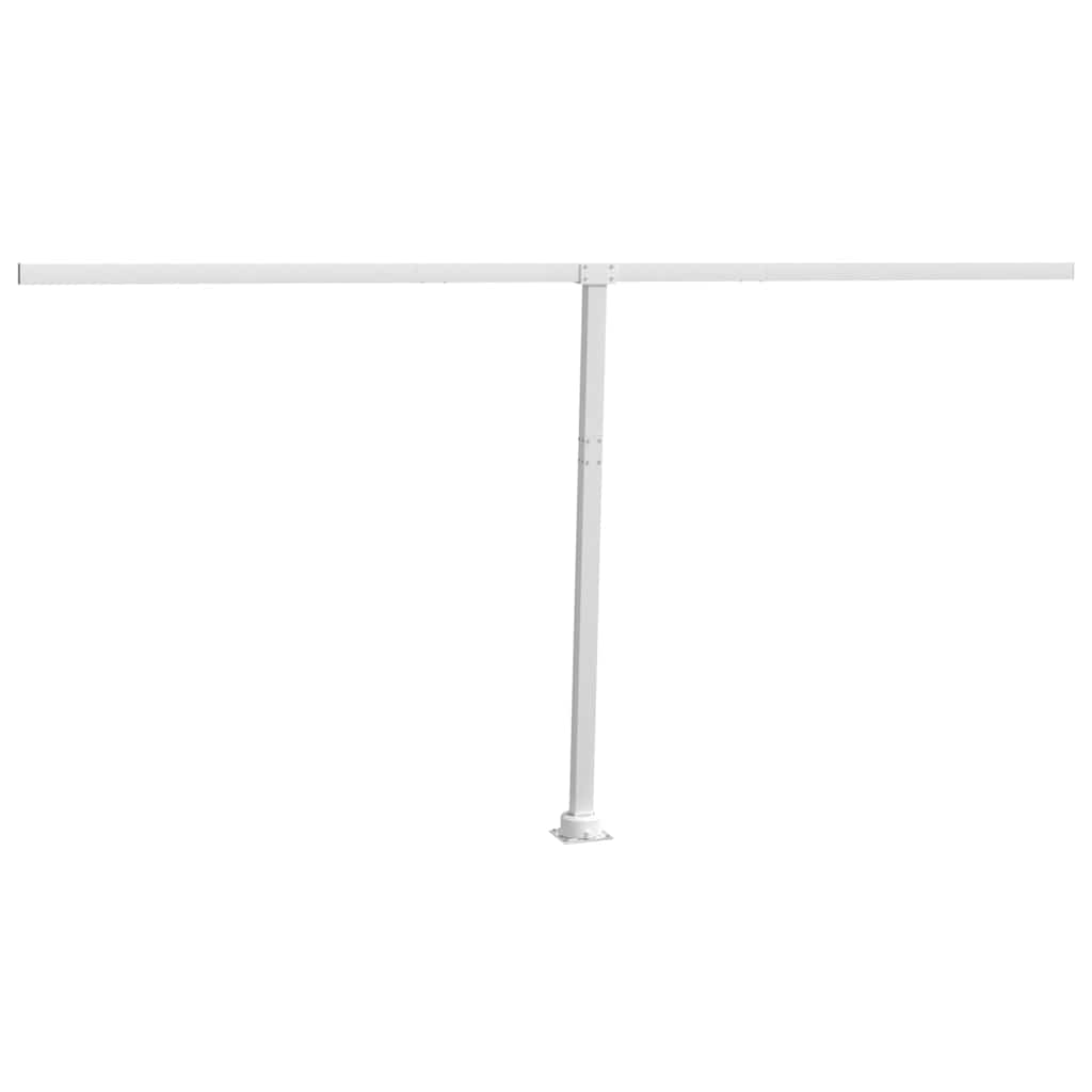 Set Pali per Tenda da Sole Bianco 450x245 cm Ferro