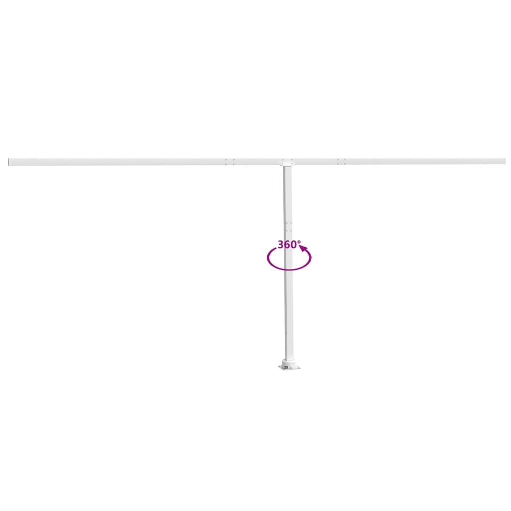 Set Pali per Tenda da Sole Bianco 600x245 cm Ferro