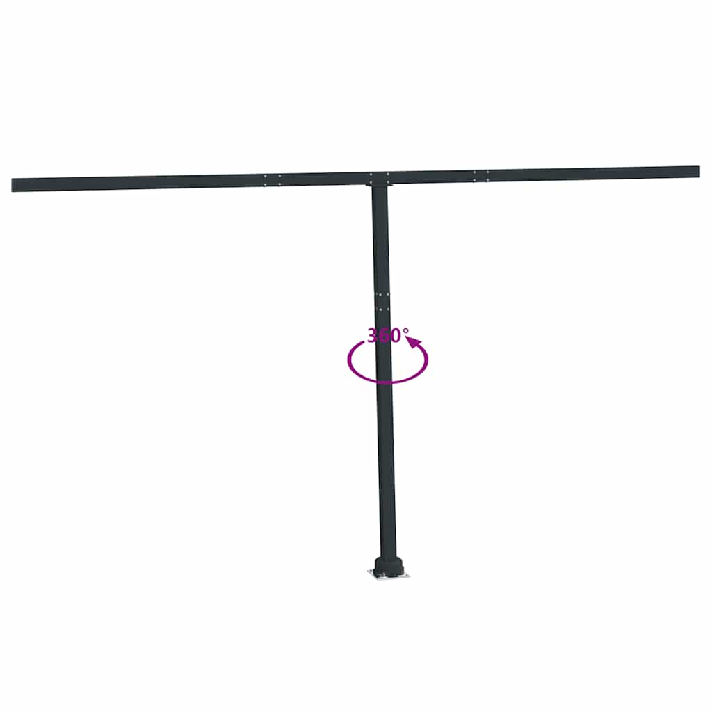 Set Pali per Tenda da Sole Antracite 450x245 cm Ferro