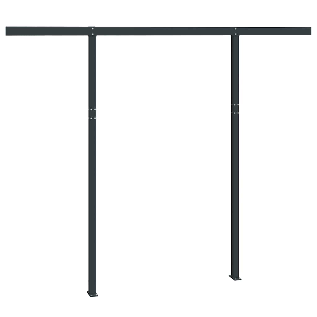 Set Pali per Tenda da Sole Antracite 300x245 cm Ferro