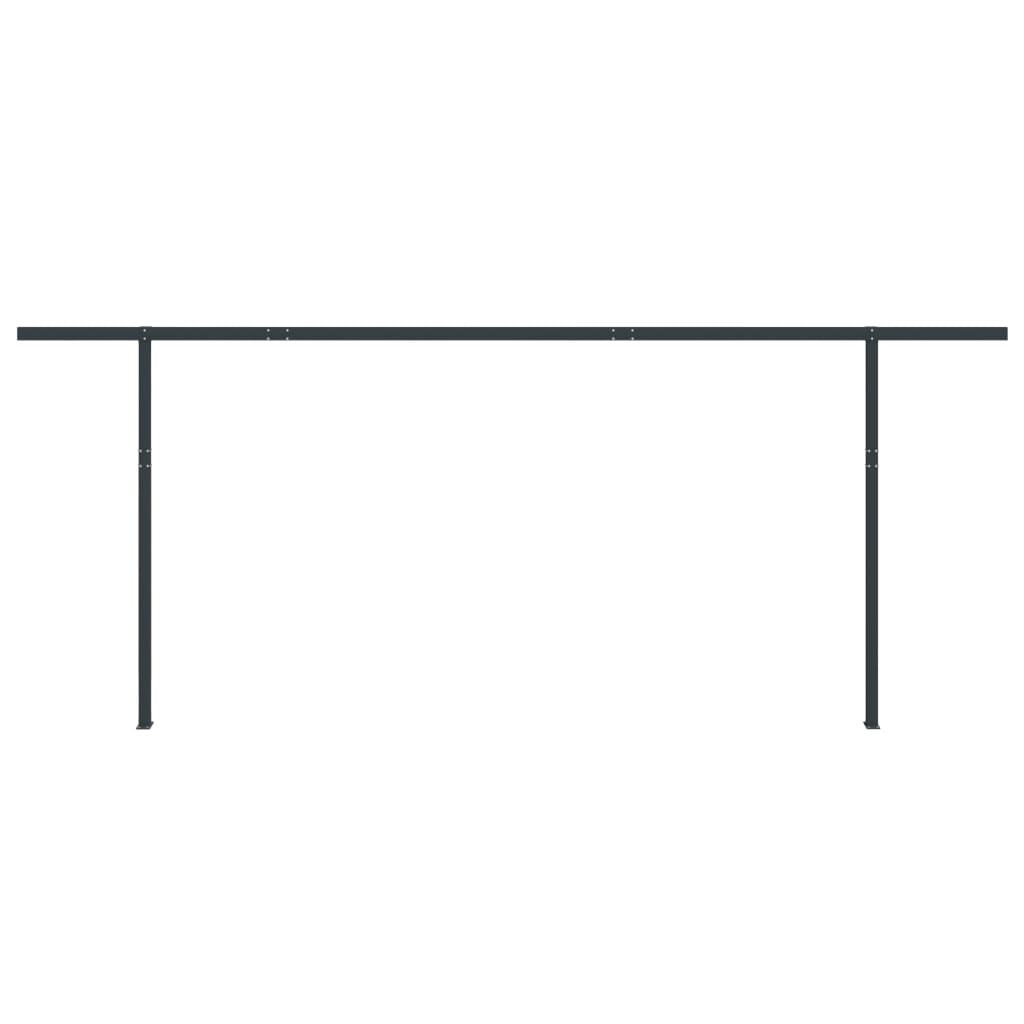 Set Pali per Tenda da Sole Antracite 600x245 cm Ferro