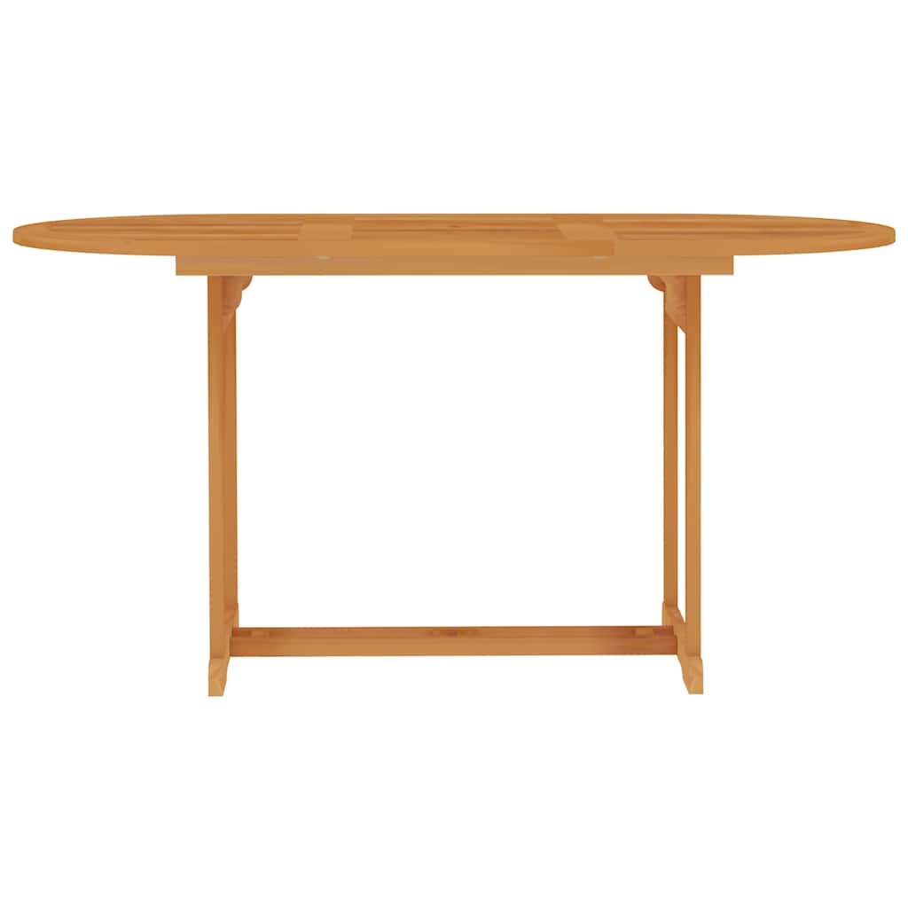 Tavolo da Giardino 150x90x75 cm in Legno Massello di Teak