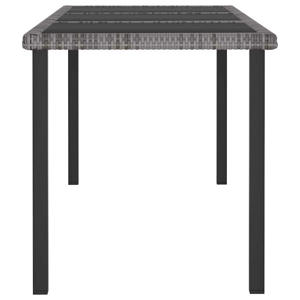 Tavolo da Pranzo da Giardino Grigio 180x70x73 cm in Polyrattan