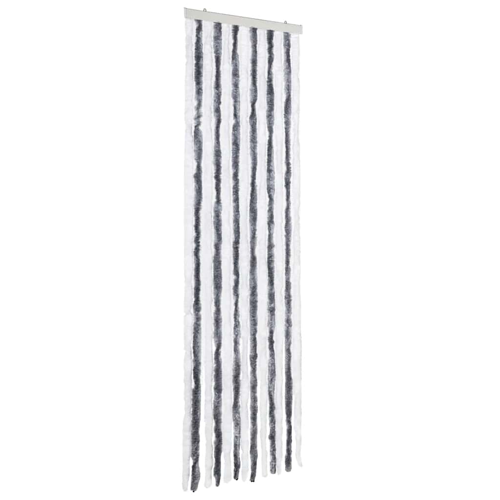 Zanzariera Grigio e Bianco 56x200 cm Ciniglia