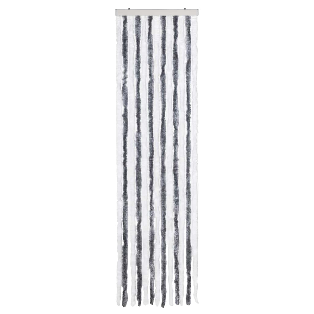 Zanzariera Grigio e Bianco 56x200 cm Ciniglia