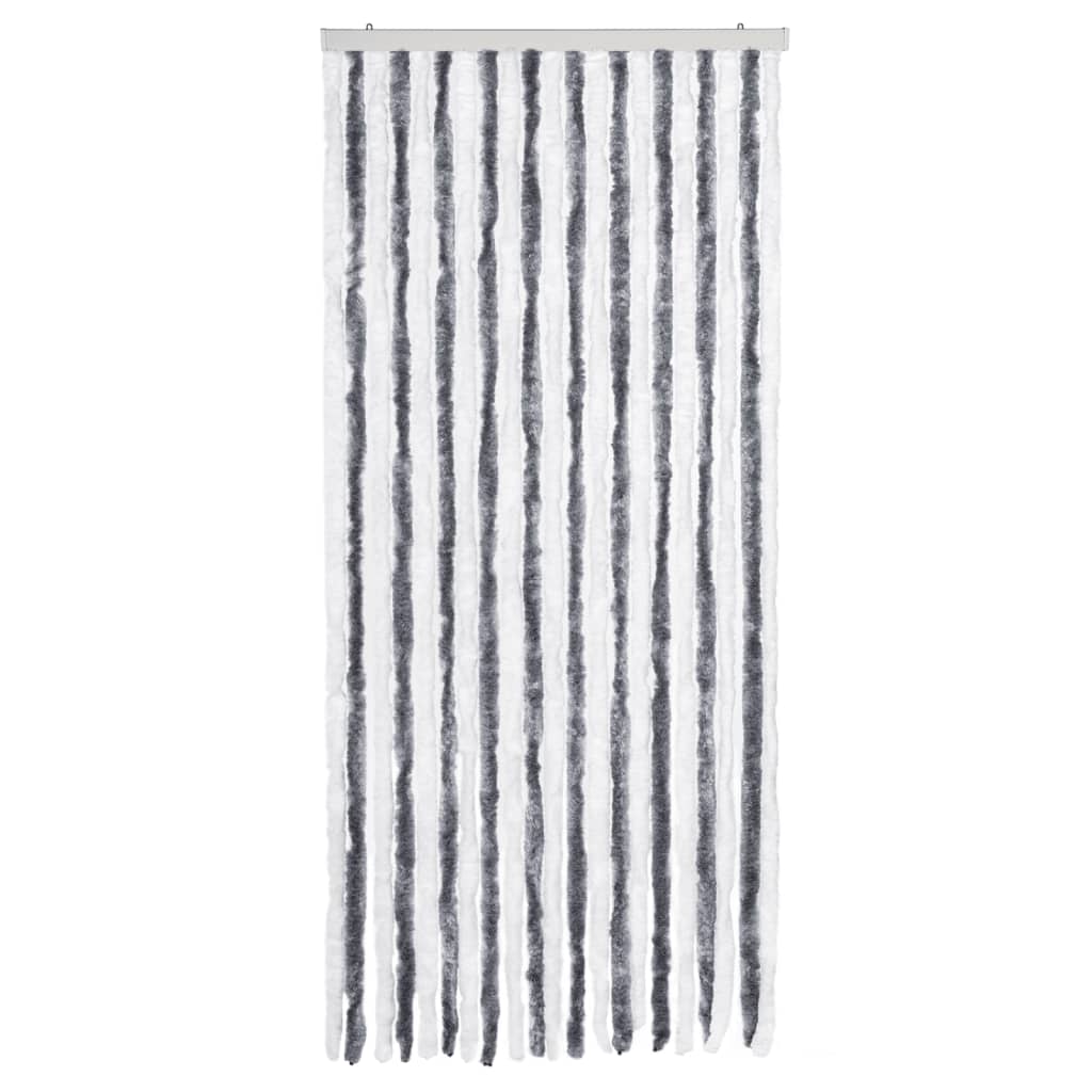 Zanzariera Grigio e Bianco 90x200 cm Ciniglia