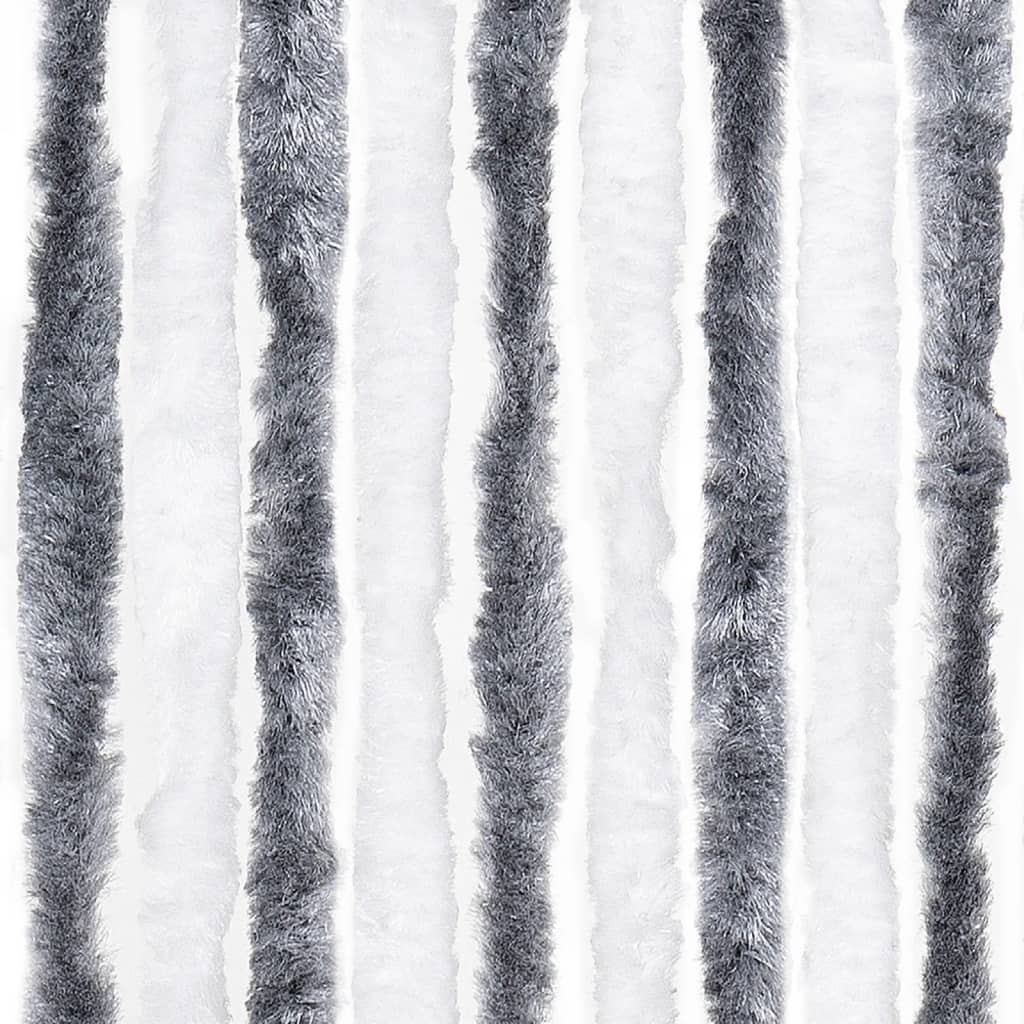 Zanzariera Grigio e Bianco 90x200 cm Ciniglia