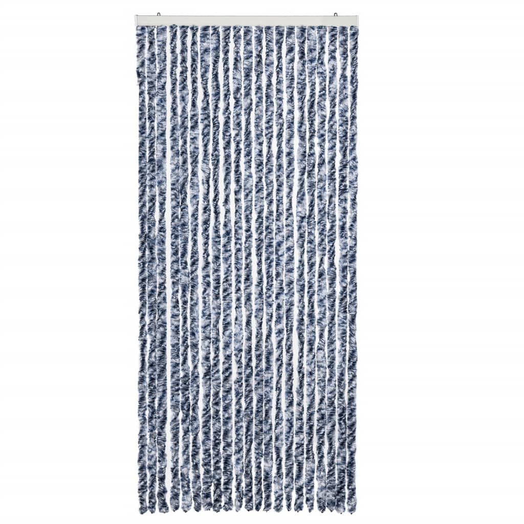 Zanzariera Blu e Bianco 90x200 cm Ciniglia