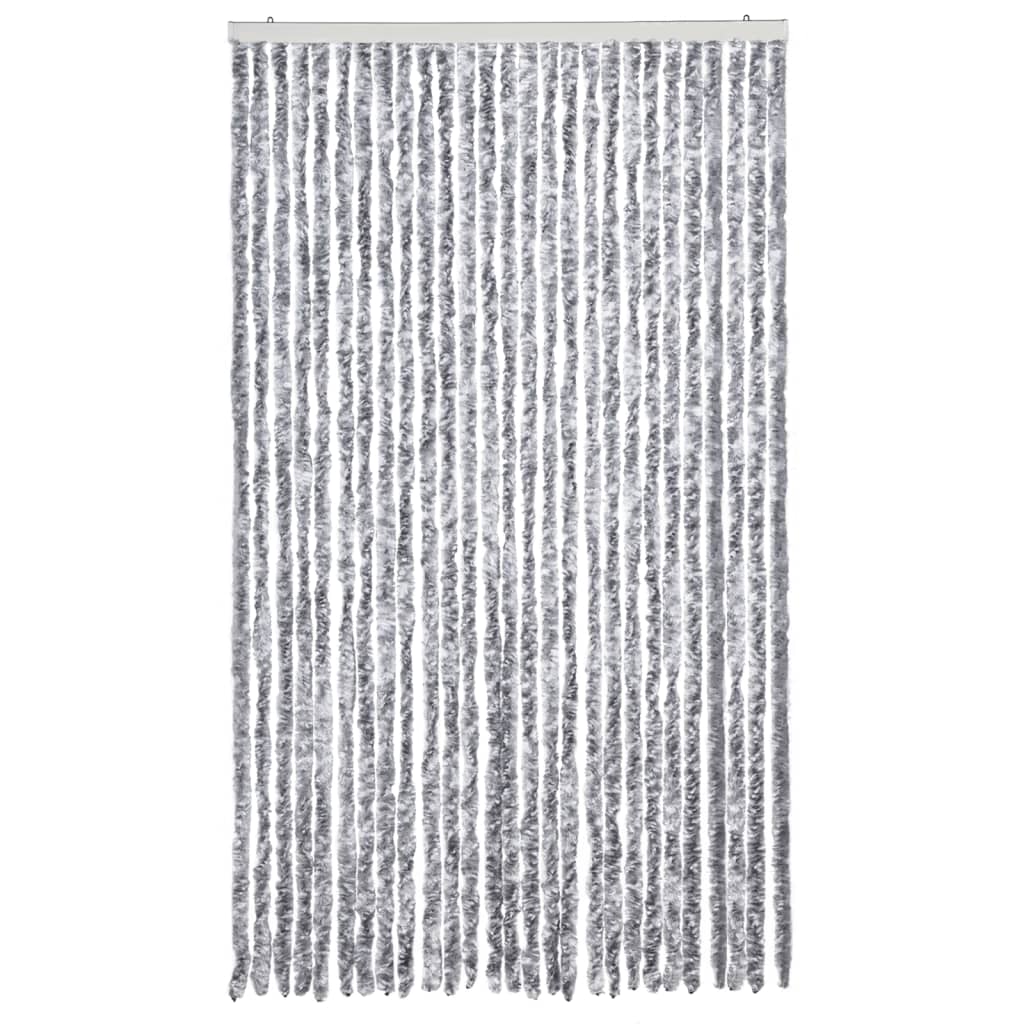 Zanzariera Bianco e Grigio 118x220 cm Ciniglia