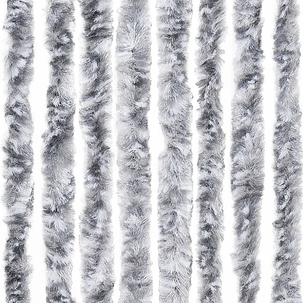 Zanzariera Bianco e Grigio 118x220 cm Ciniglia
