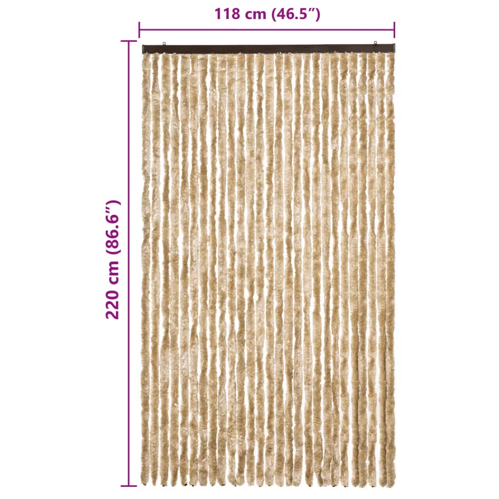 Zanzariera Beige 118x220 cm Ciniglia