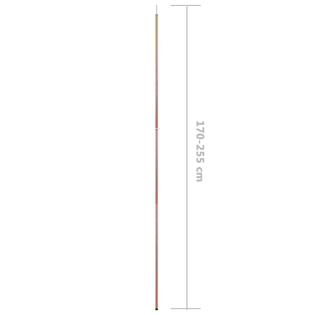 Aste Telescopiche per Tende 170-255cm 2pz in Acciaio Zincato