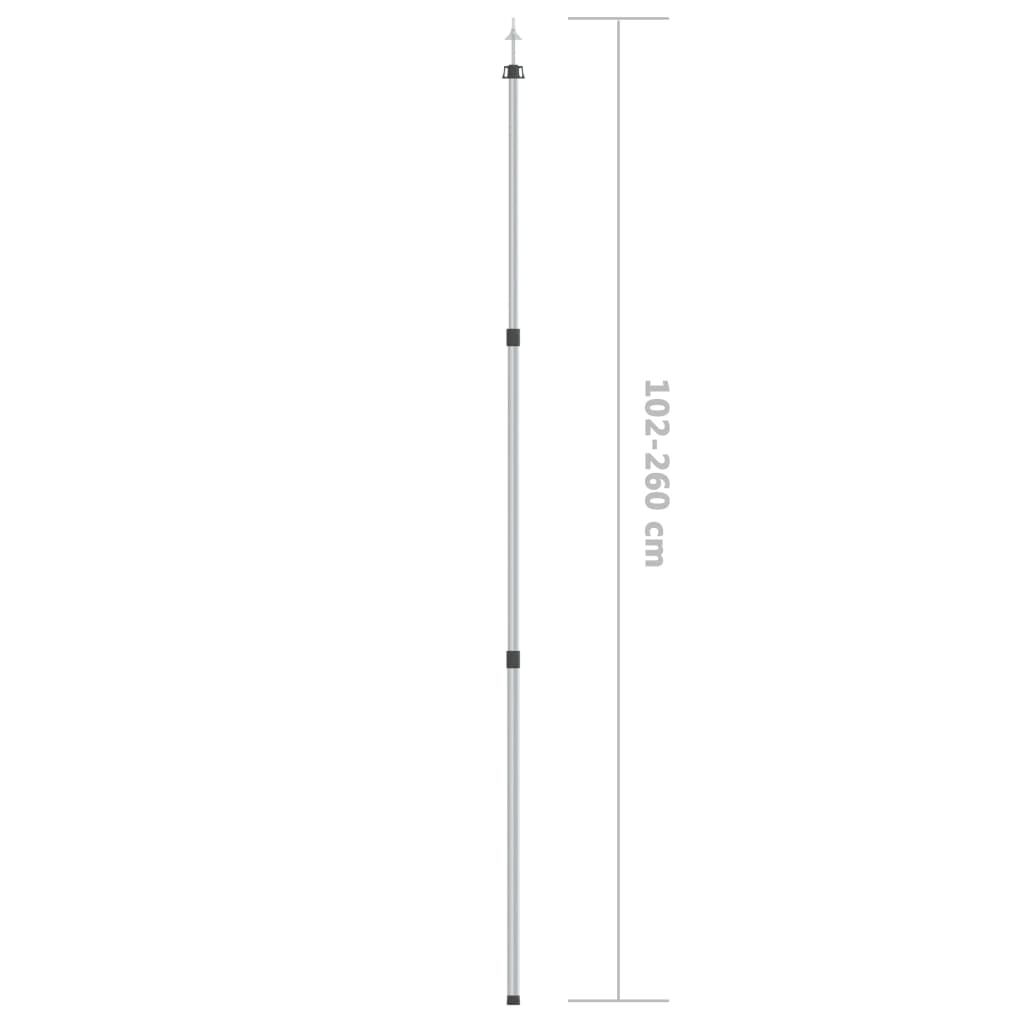Asta Telescopica per Tenda 102-260 cm in Alluminio