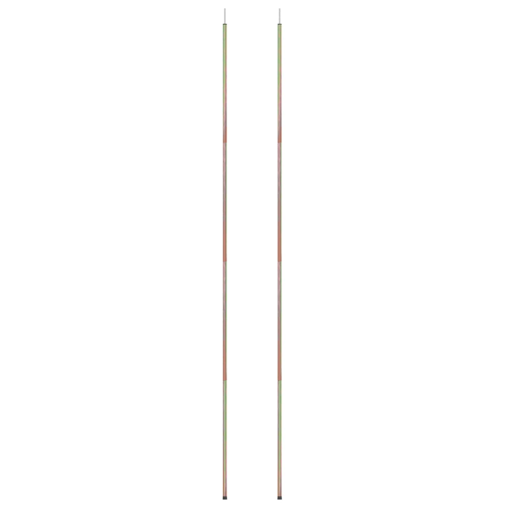 Aste per Parasole a Vela 2 pz 200 cm in Acciaio Zincato