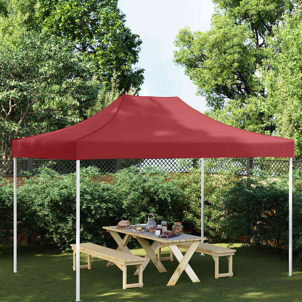 Tetto per Tendone per Feste 4,5x3 m Rosso Borgogna 270 g/m²