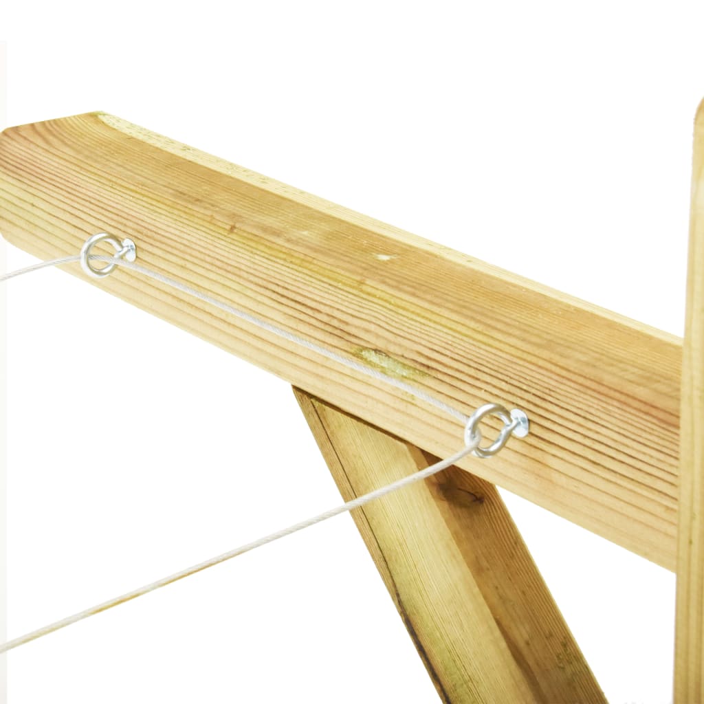 Stendibiancheria 2 pz 120x170 cm in Legno di Pino Impregnato