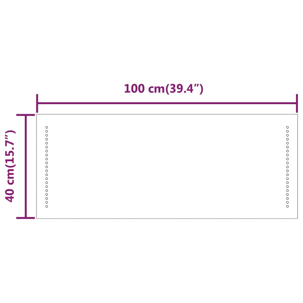 Specchio da Bagno con Luci LED 40x100 cm