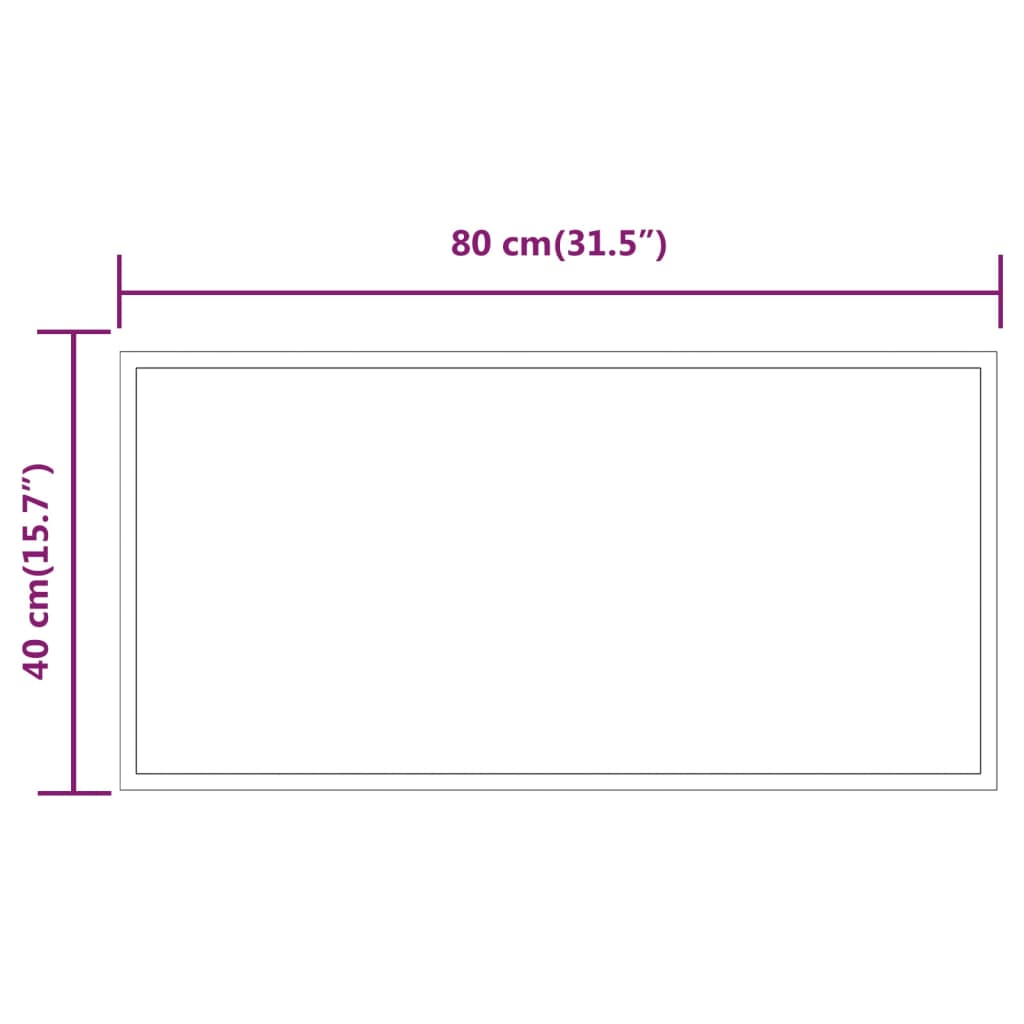 Specchio da Bagno con Luci LED 40x80 cm
