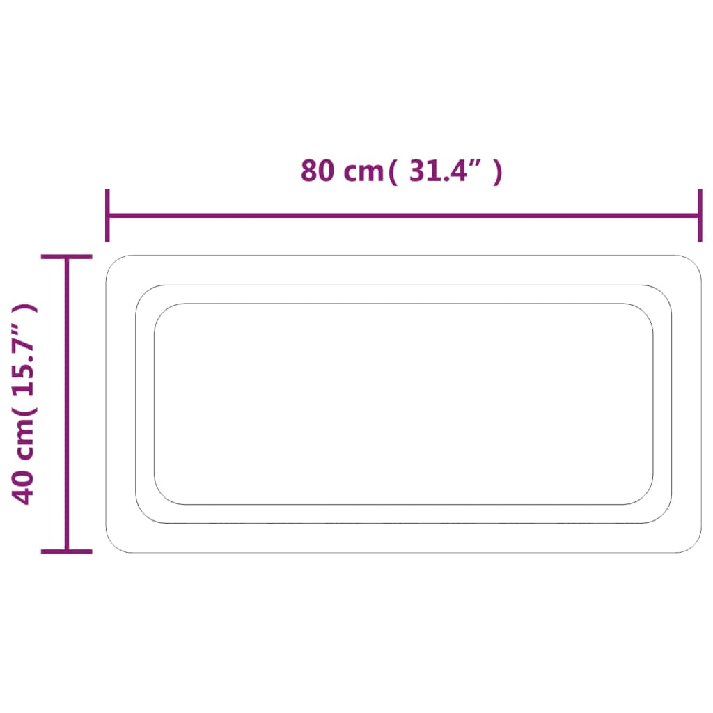 Specchio da Bagno con Luci LED 40x80cm
