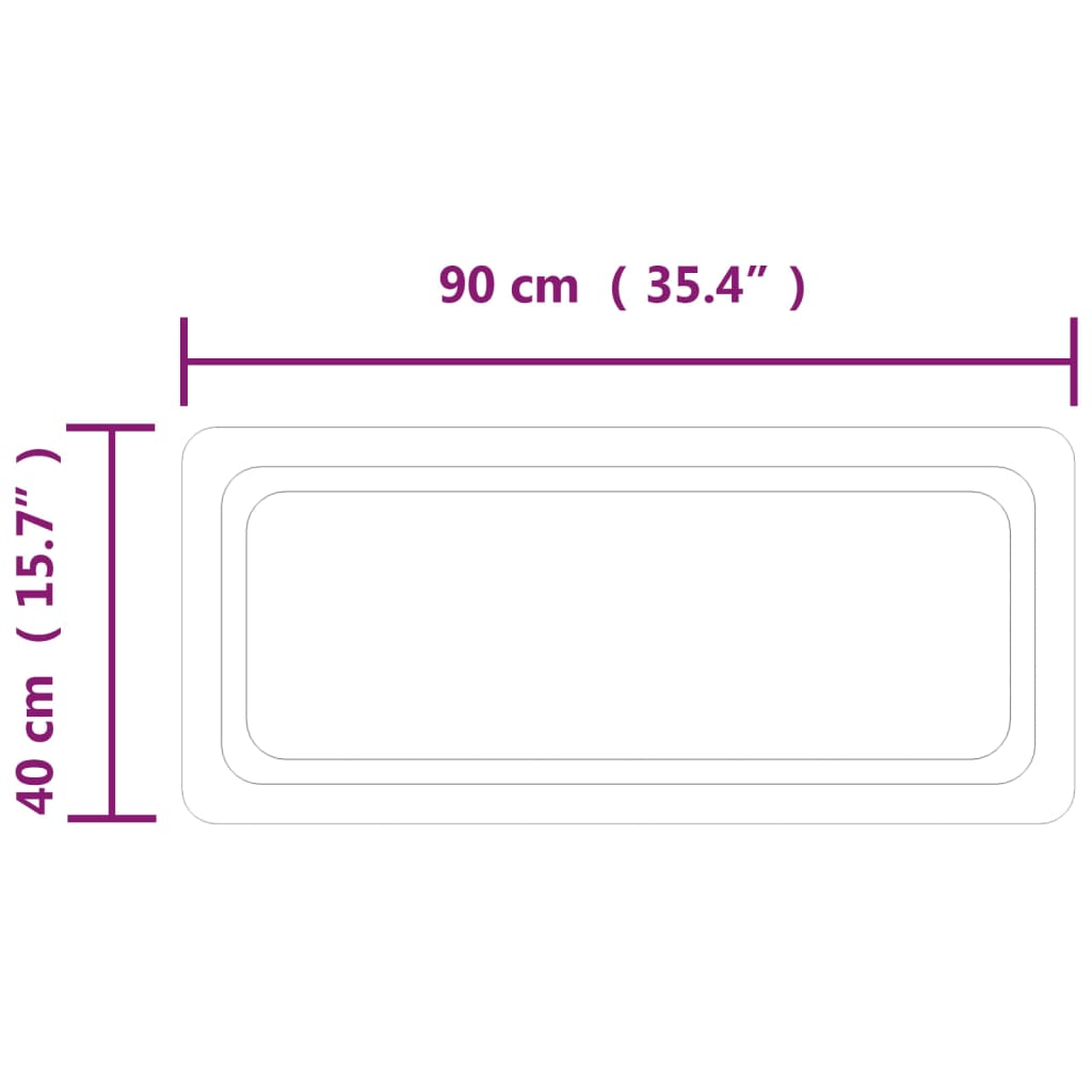 Specchio da Bagno con Luci LED 40x90 cm