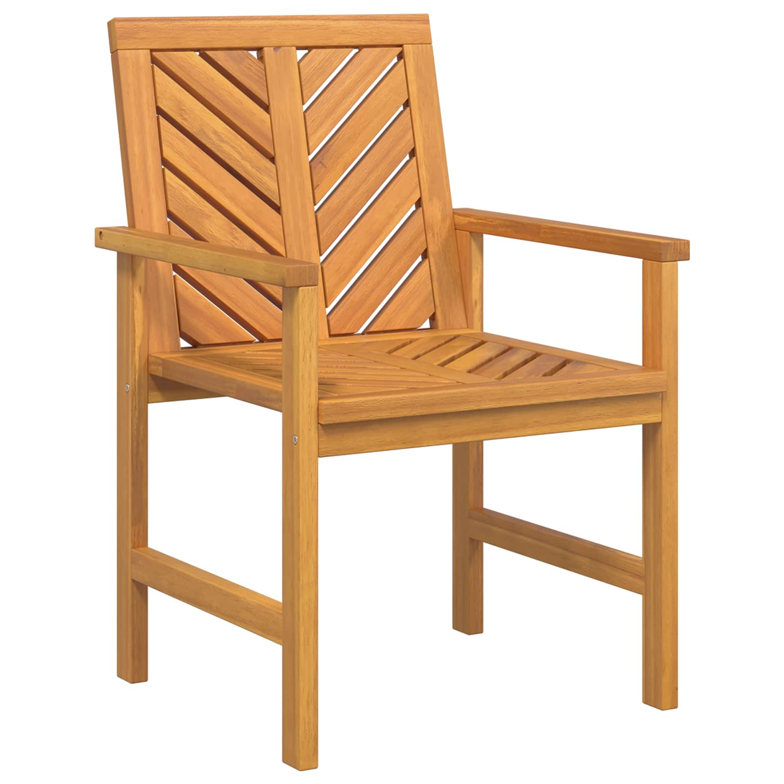 Set Lounge da Giardino 5 pz Marrone Legno di Acacia Massello