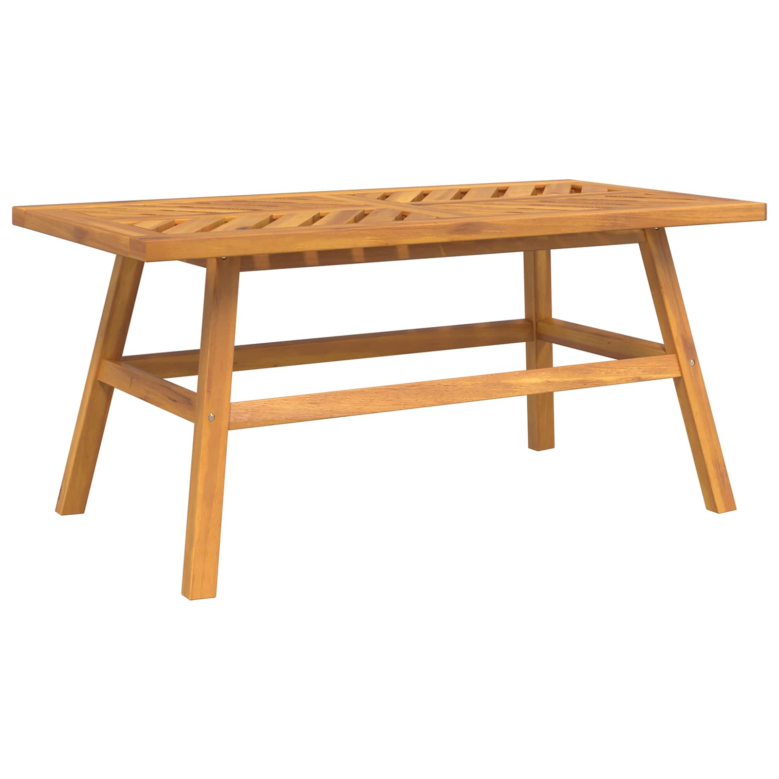 Set Lounge da Giardino 5 pz Marrone Legno di Acacia Massello