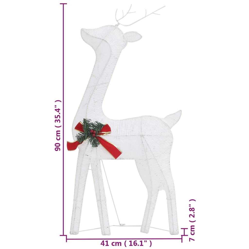 Renne di Natale Bianche 6 pz Bianco Freddo in Rete