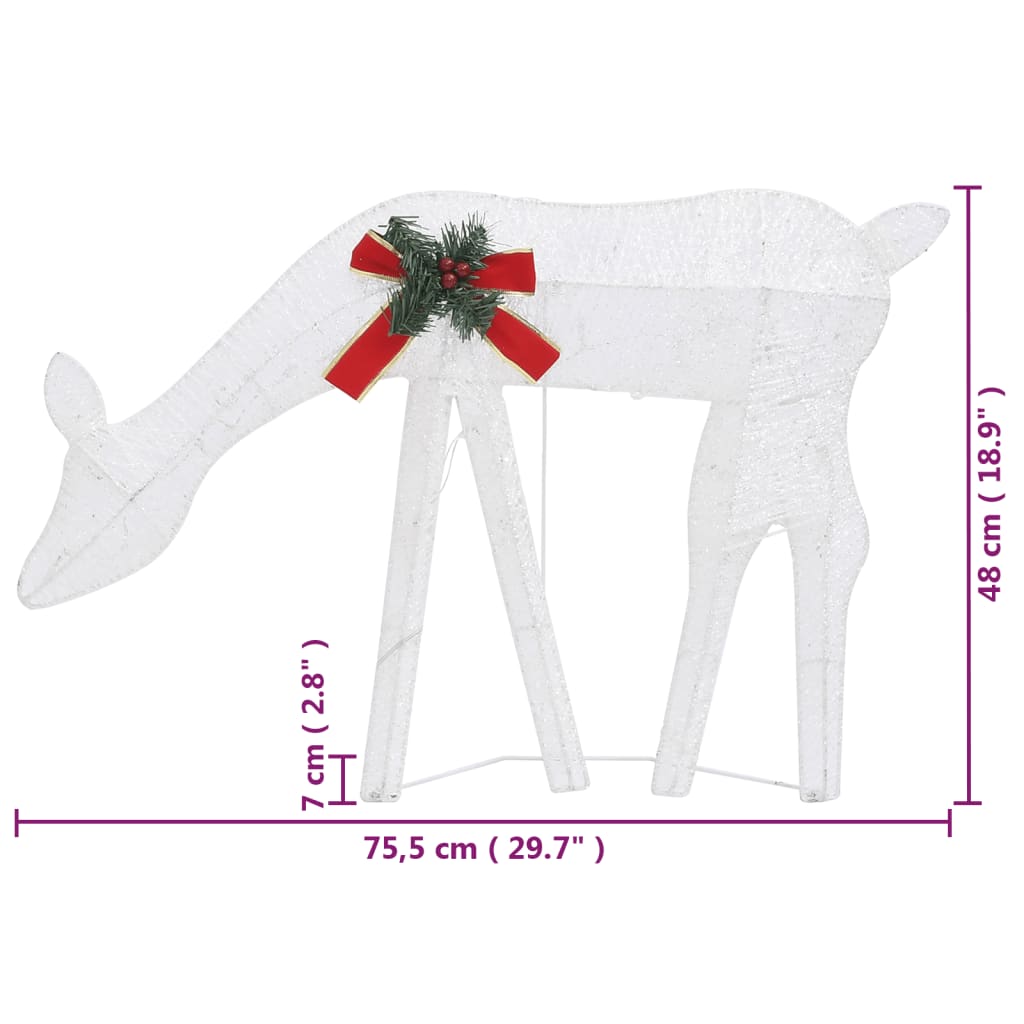 Renne di Natale Bianche 6 pz Bianco Freddo in Rete