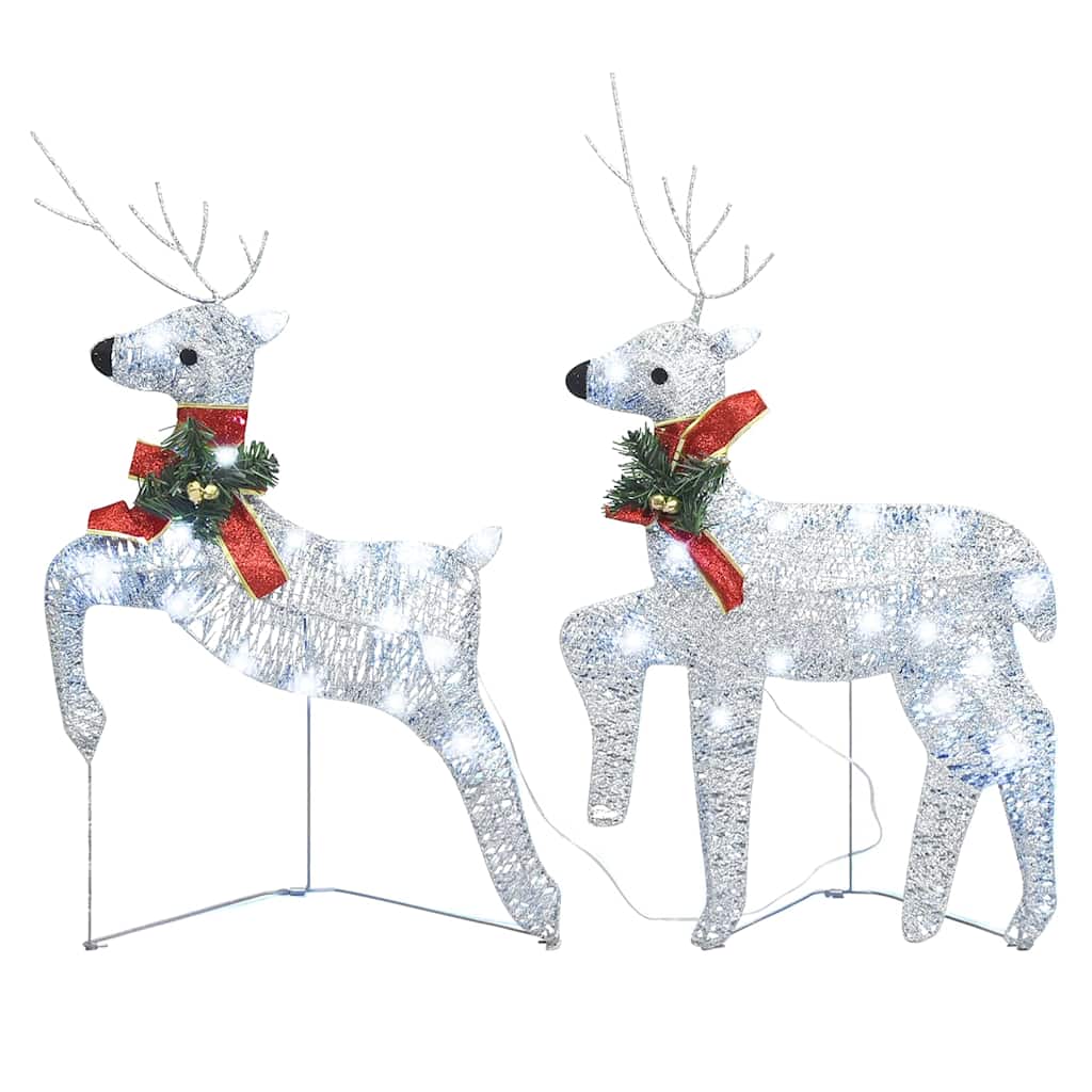 Renne di Natale 6 pz Argento 120 LED