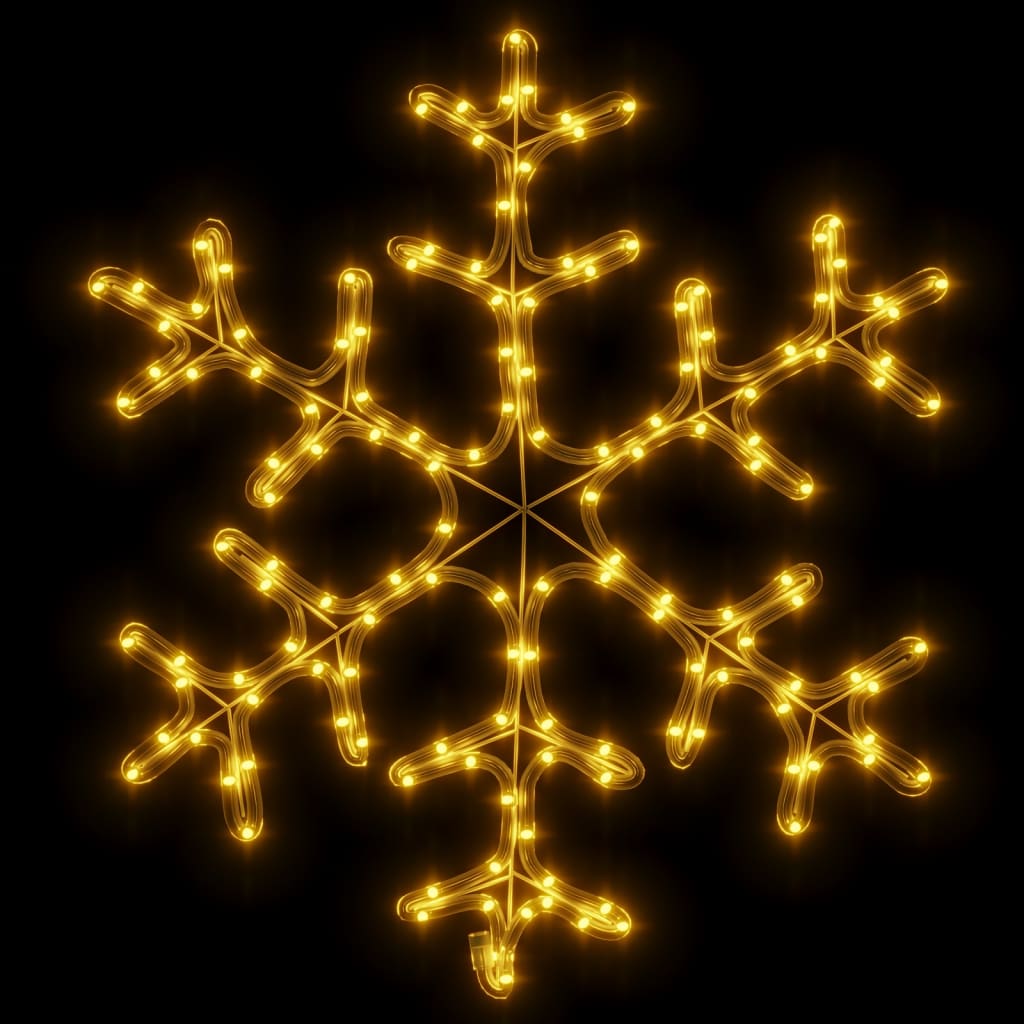 Figura Natalizia Fiocco di Neve LED 3 pz Bianco Caldo 59x59 cm