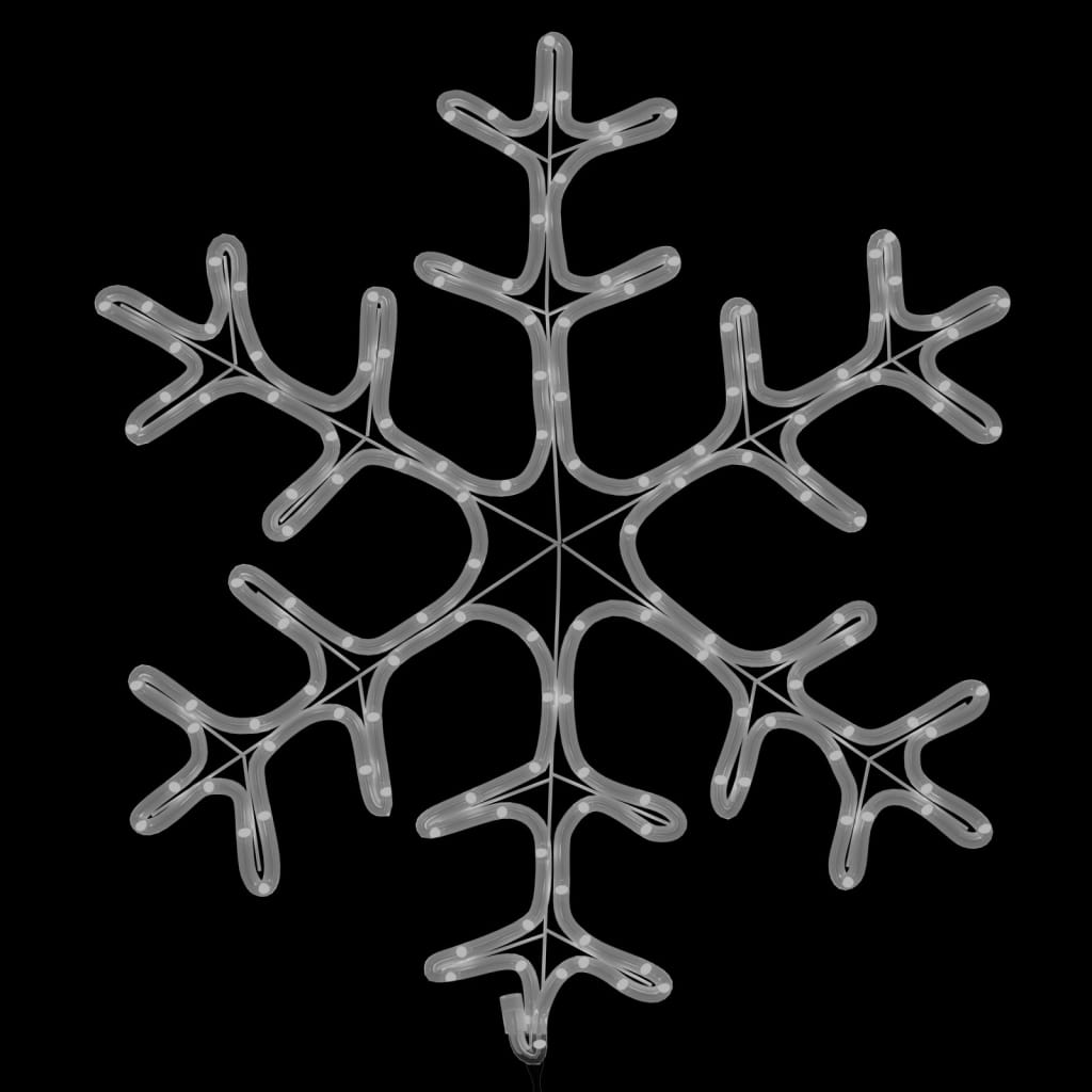 Figura Natalizia Fiocco di Neve LED 3 pz Bianco Caldo 59x59 cm