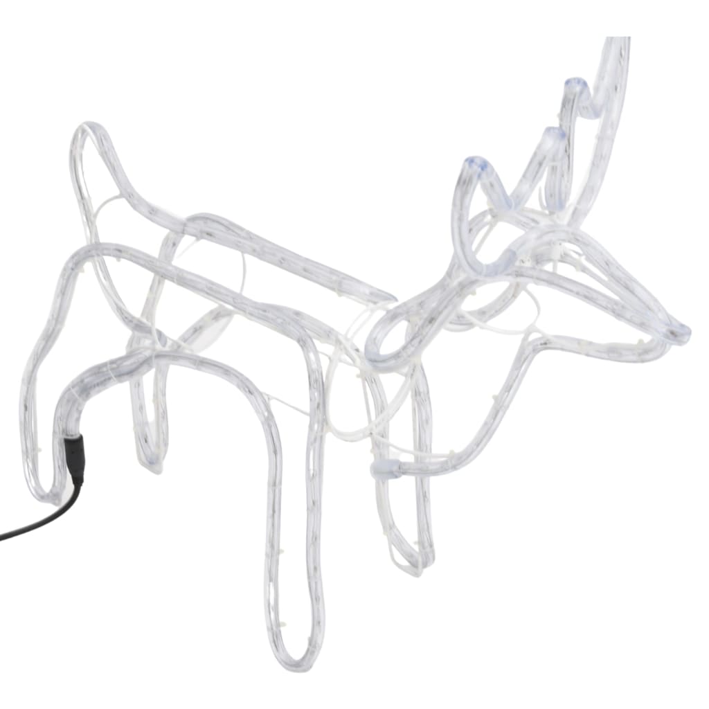 Figure Natalizie Renne 2 pz Bianco Freddo 60x30x60 cm