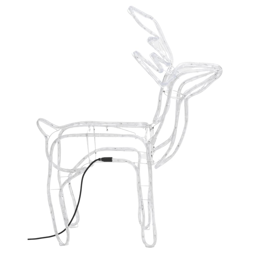 Set Figure Renne Natalizie 3 pz Bianco Caldo