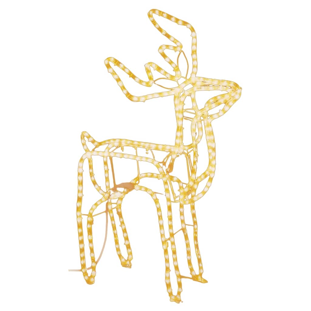 Set Figure Renne Natalizie 3 pz Bianco Caldo