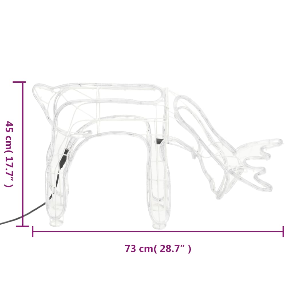 Set Figure Renne Natalizie 3 pz Bianco Freddo