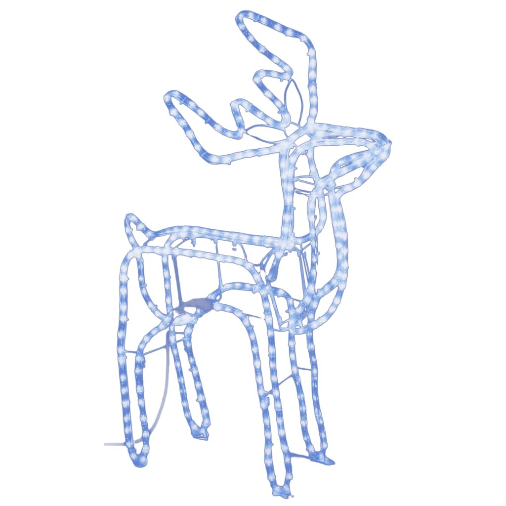 Set Figure Renne Natalizie 3 pz Bianco Freddo