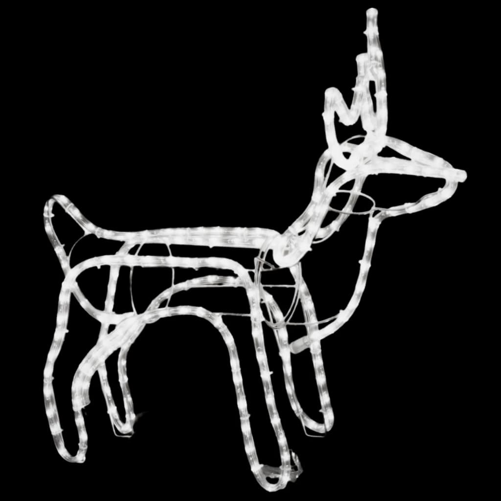 Set Figure Renne Natalizie 3 pz Bianco Freddo