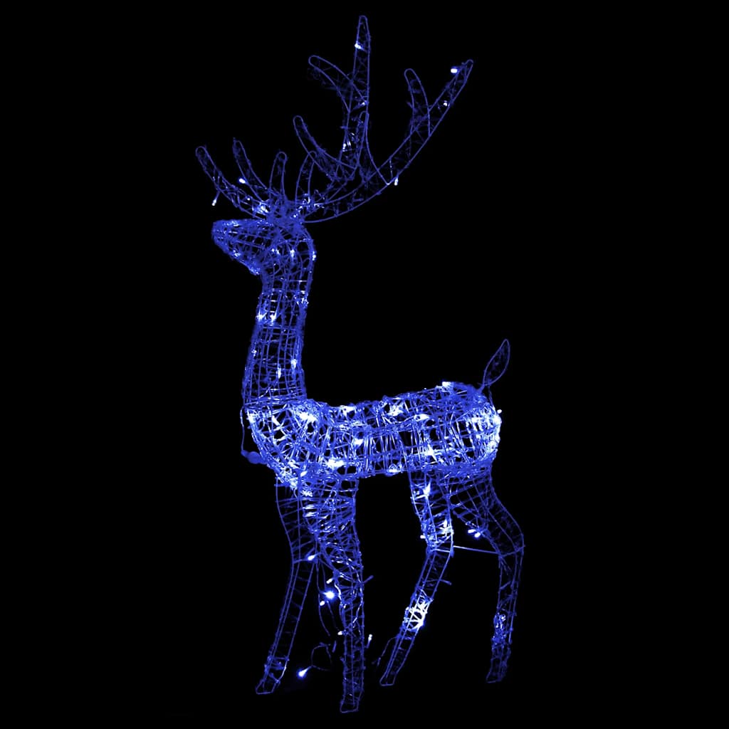 Decorazioni Natalizie Renne in Acrilico 2 pz 128 cm Blu