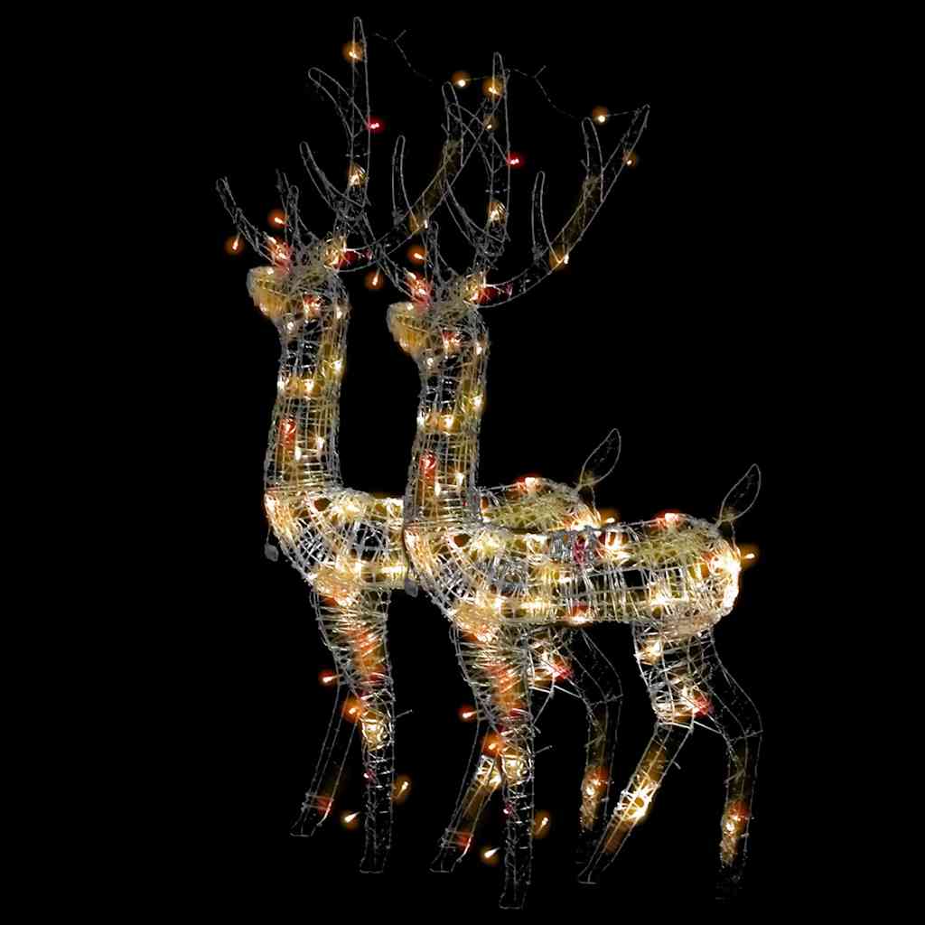 Decorazioni Natalizie in Acrilico Renne 2 pz 128 cm Multicolore